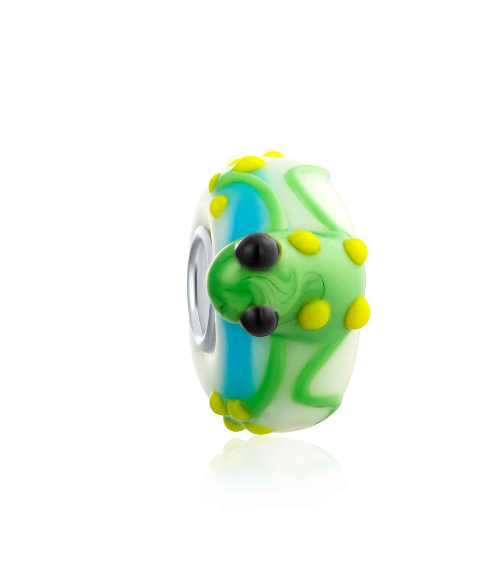 Браслет Bling Jewelry Toad Frog Glass Charm Bead