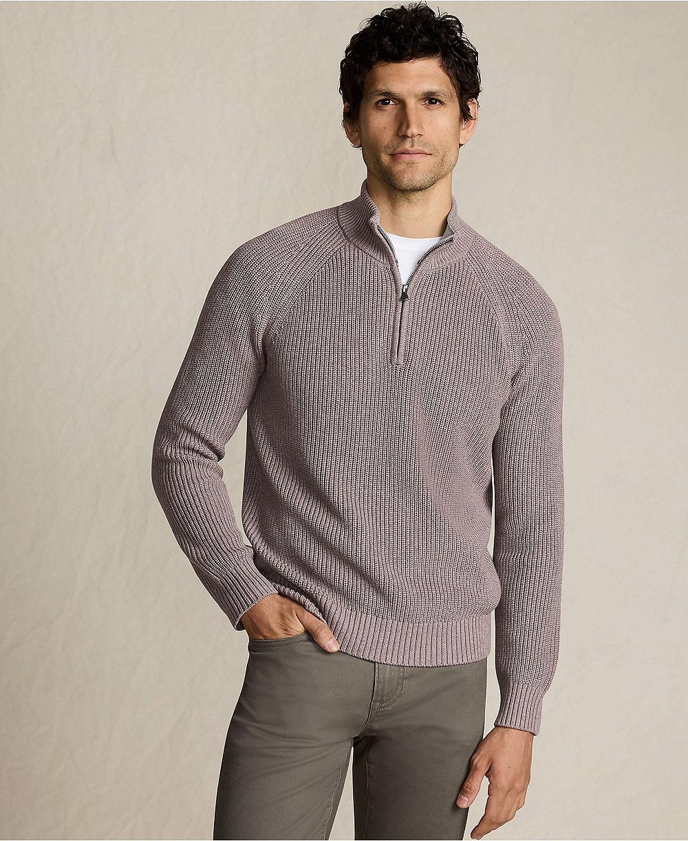 Lands' End Men's Drifter Quarter Zip Sweater