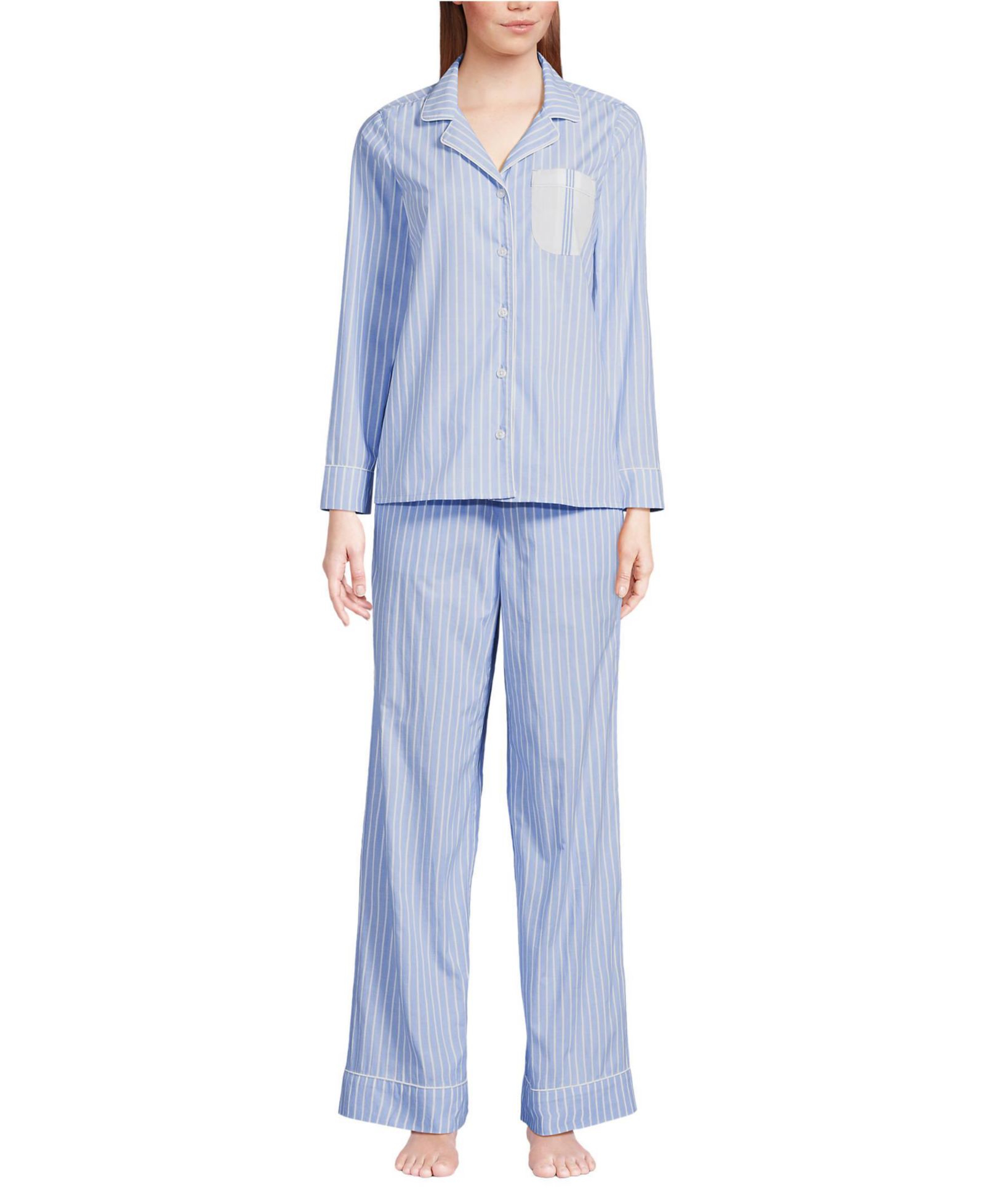 Женский комплект пижам Lands' End Cotton Poplin, 2 части