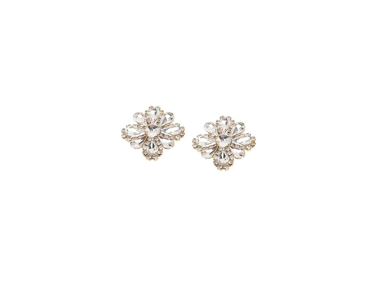 Серьги-гвоздики Cristal Flora