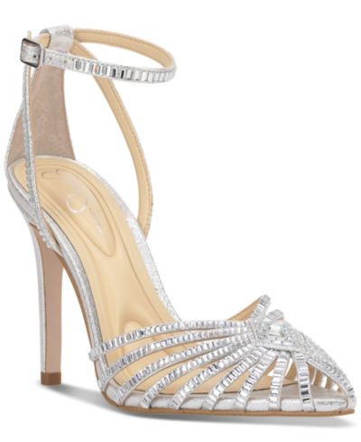 Jessica Simpson Women's Paveri Huarache Rhinestone Stiletto Pumps
