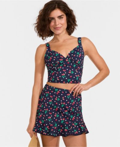 Navy/berry dot