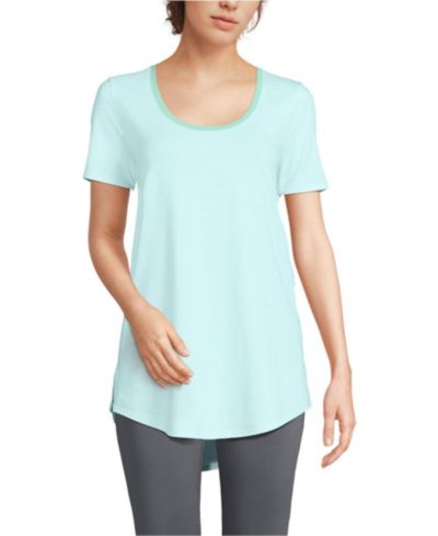 Футболка-туника Lands' End Women's Short Sleeve Power Performance Scoop Neck Curved Hem