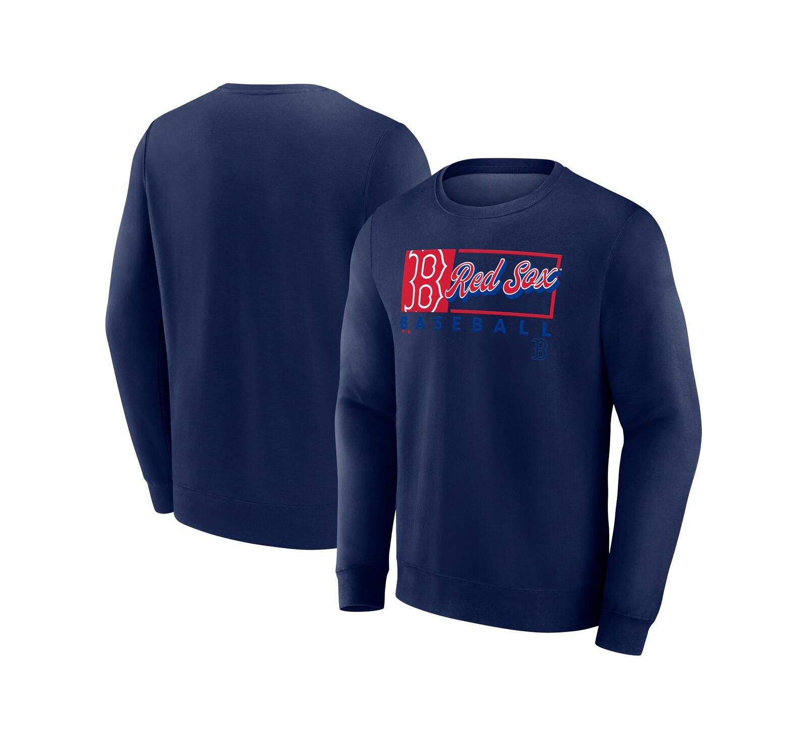 Fanatics Мужской Navy Boston Red Sox Focus Fleece Pullover Sweatshirt