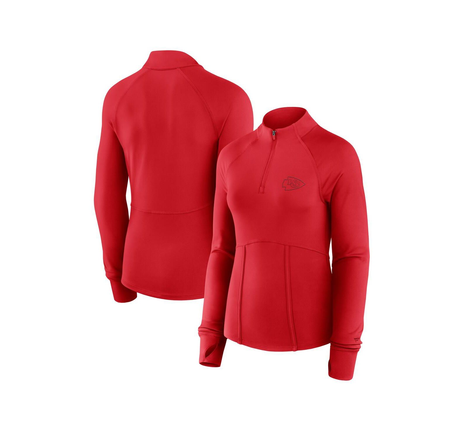 Женская куртка Fanatics Red Kansas City Chiefs Elements Quarter-Zip