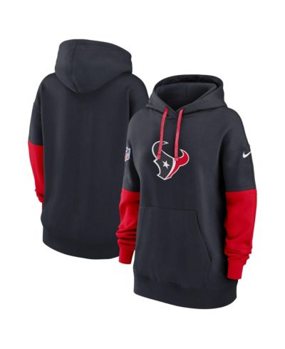 Женское худи Nike Houston Texans 2024 Sideline Essential Fleece Pullover Navy