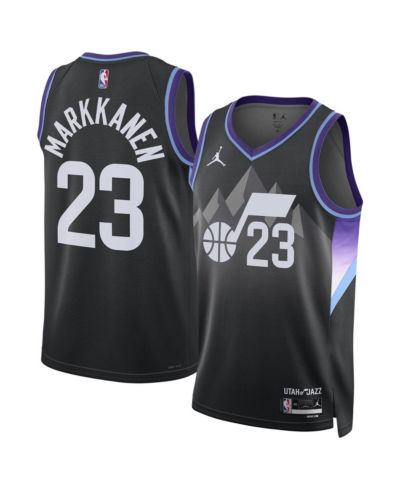 Джерси Jordan Men's and Women's Lauri Markkanen Black Utah Jazz 2024/25 Swingman - Statement Edition