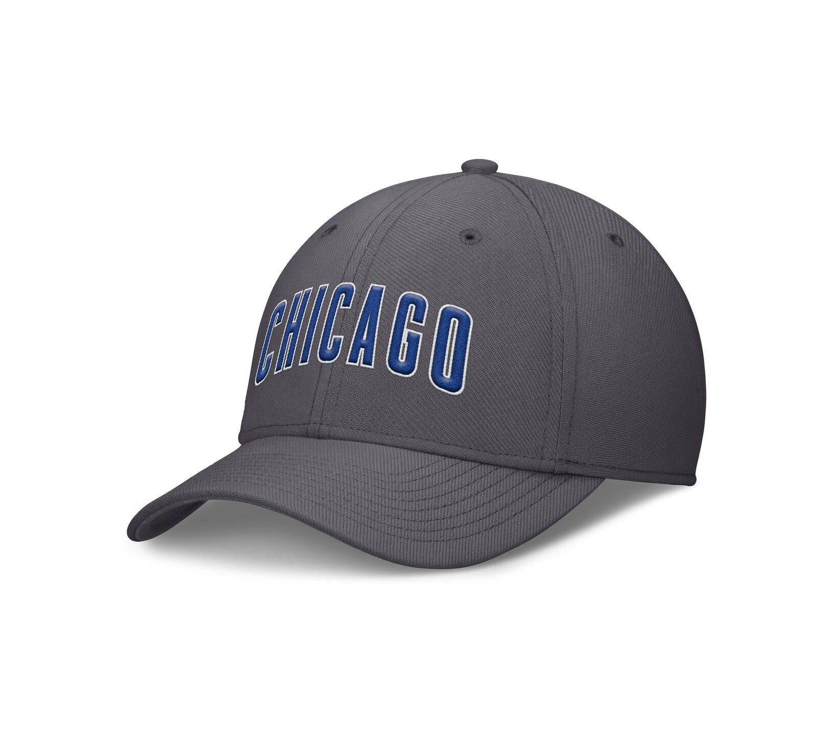 Nike Мужская кепка Chicago Cubs Swoosh Performance Flex, серая