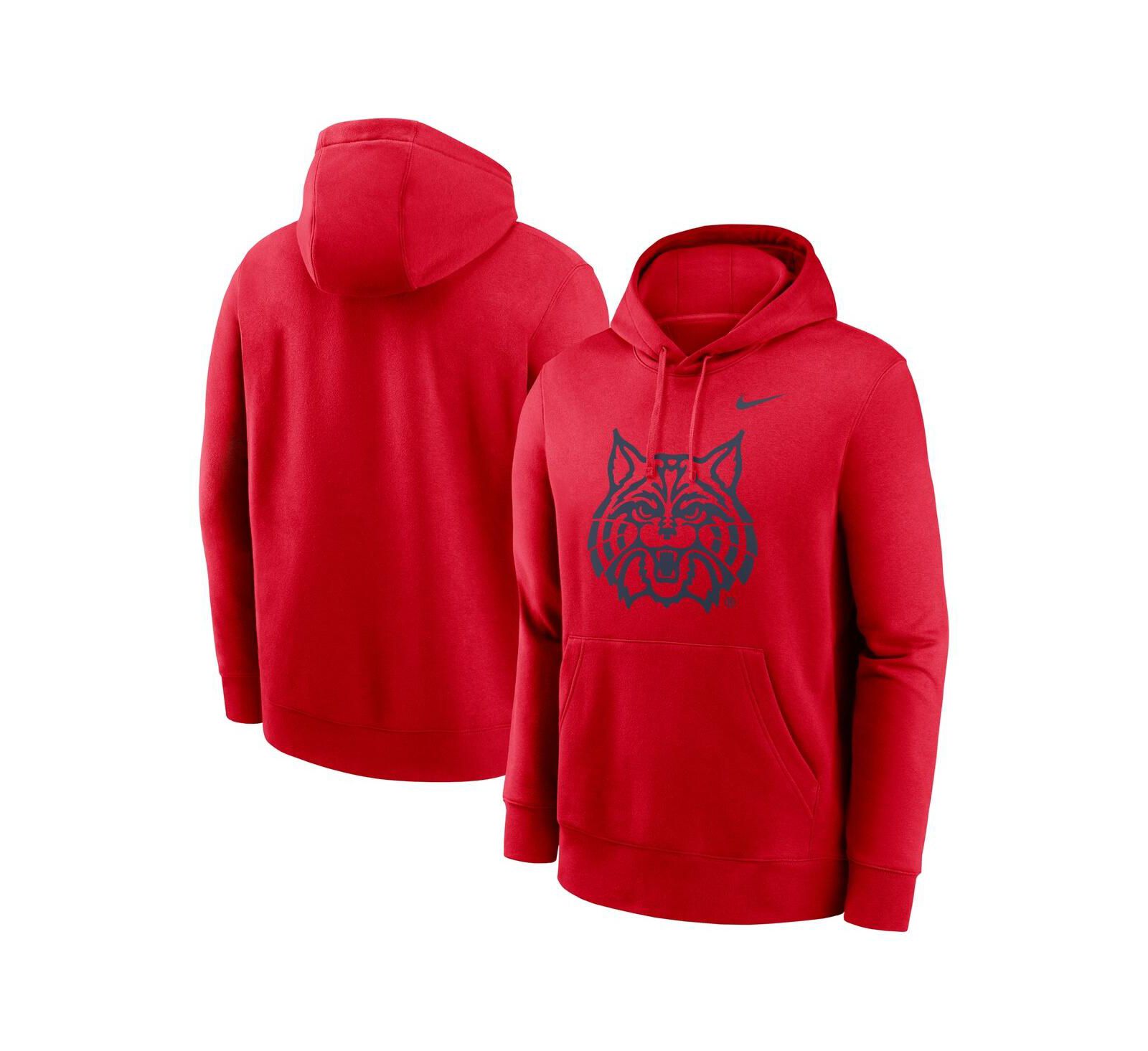 Nike Men's Red Arizona Wildcats Primetime Alternate Logo Club Fleece Pullover Hoodie