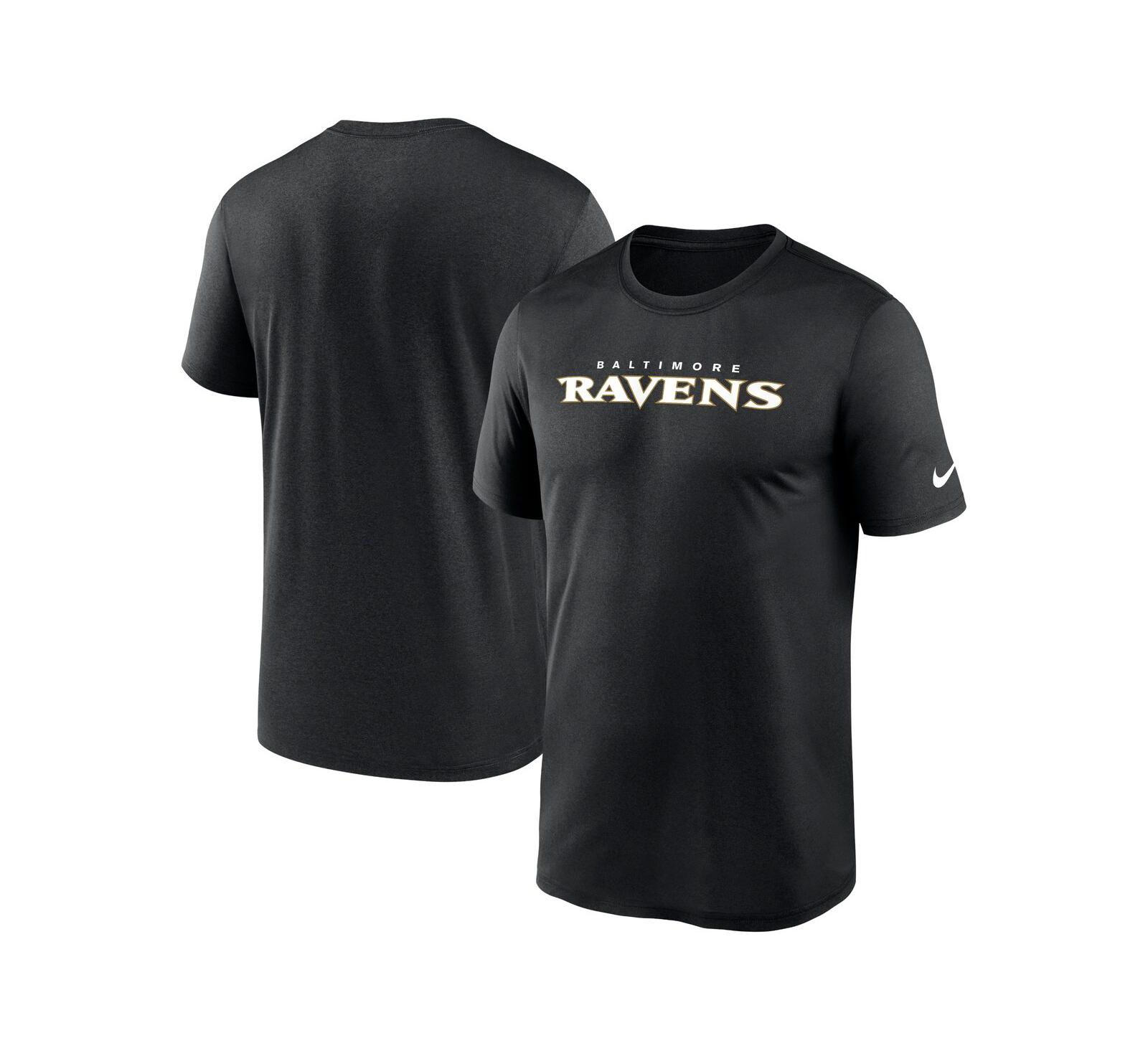 Мужская футболка Nike Black Baltimore Ravens Primetime Legend Wordmark Performance
