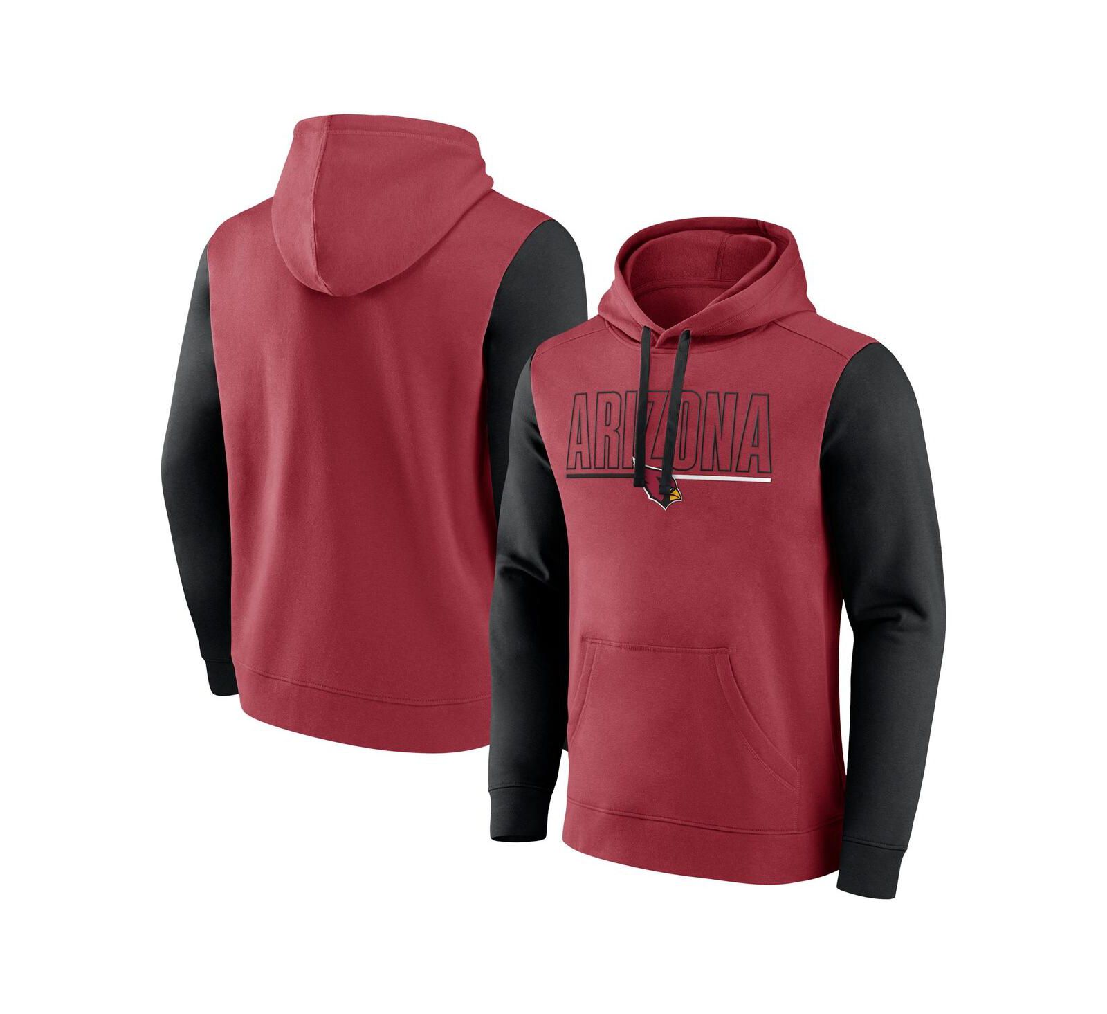 Мужское худи-пуловер Fanatics Cardinal/Black Arizona Cardinals Outline