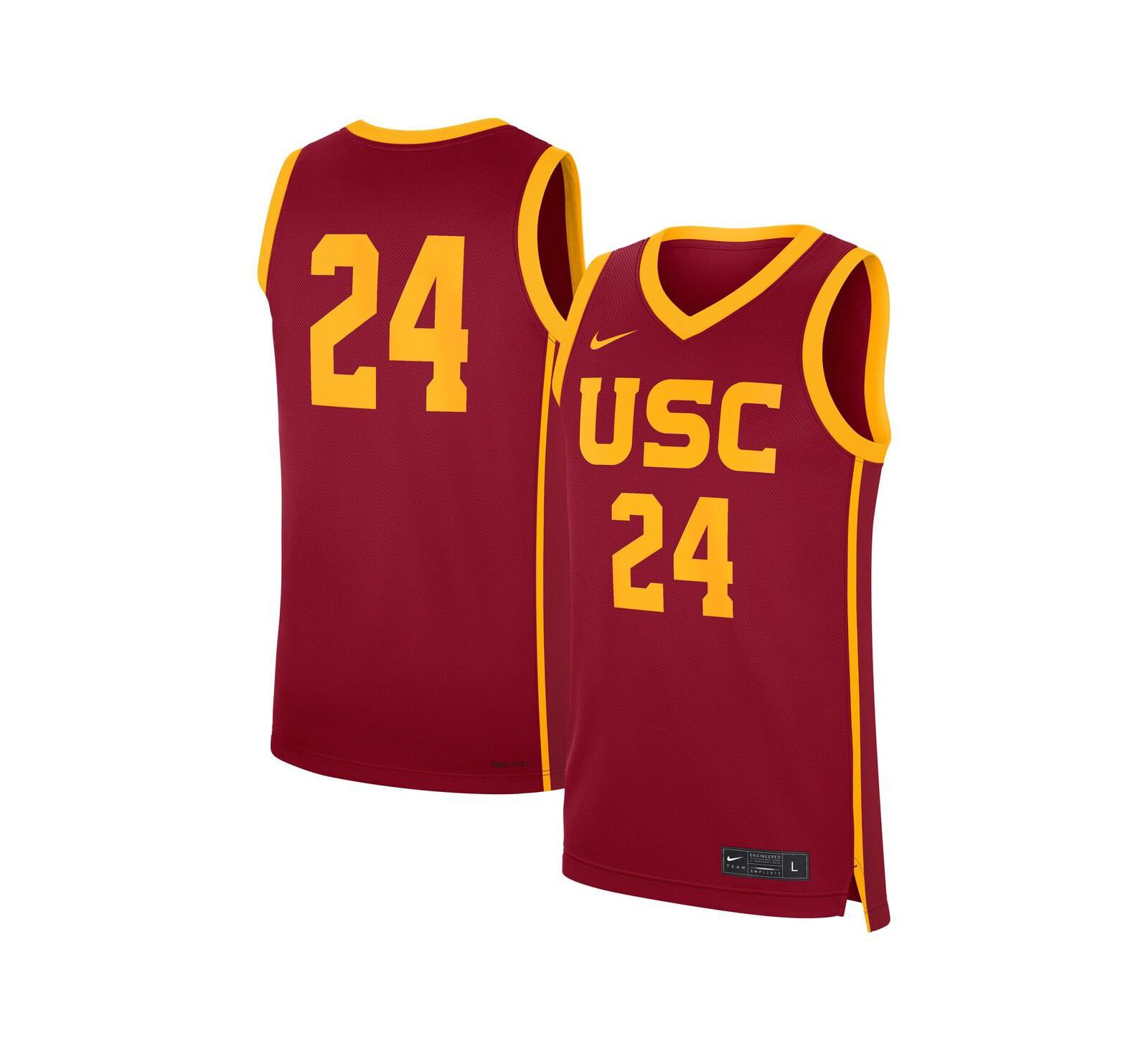 Nike Men's 24 Cardinal USC Trojans Road Replica Jersey