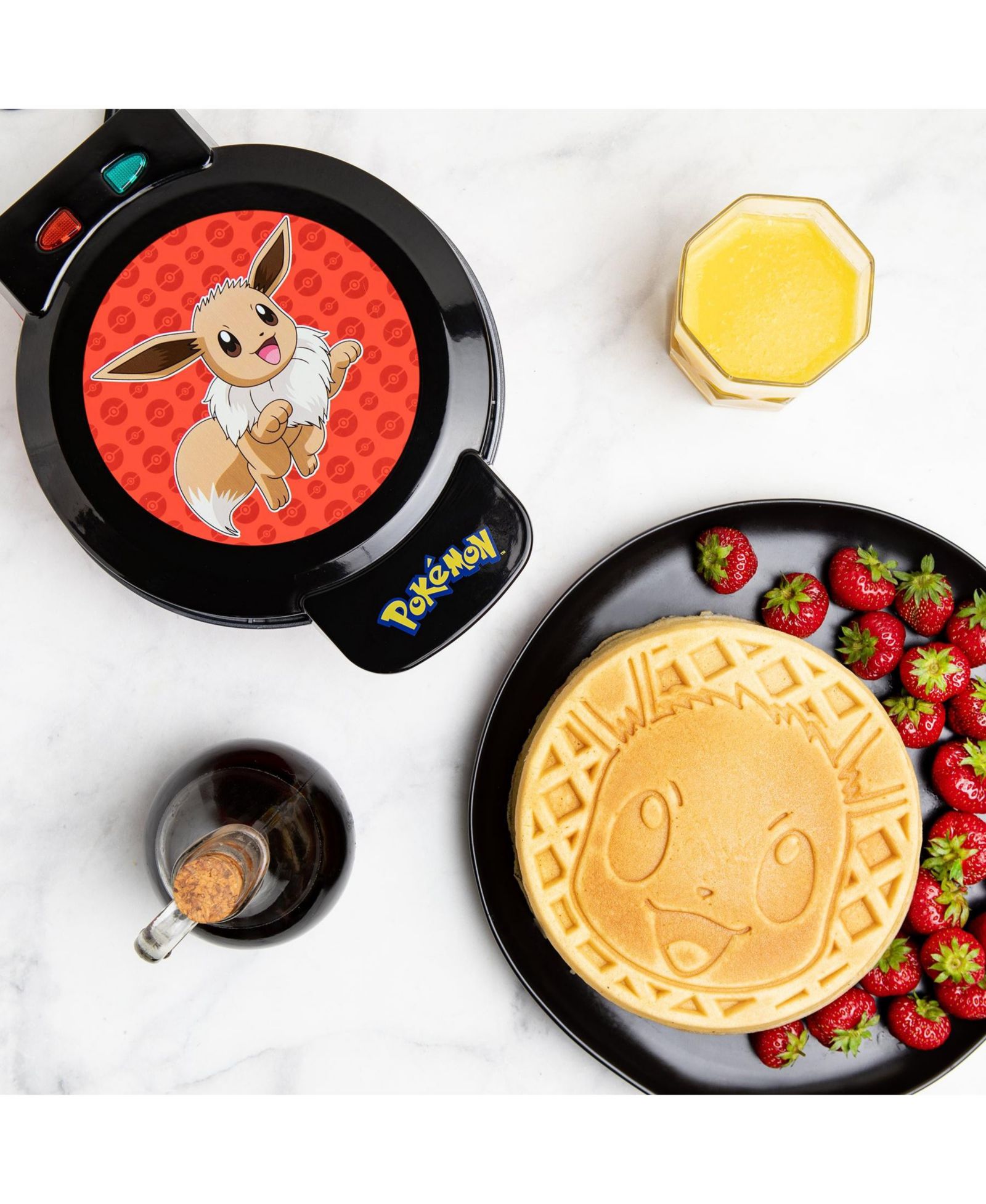 Uncanny Brands Pokemon Eevee Waffle Maker - Make Bounty Eevee Waffles - Kitchen Appliance