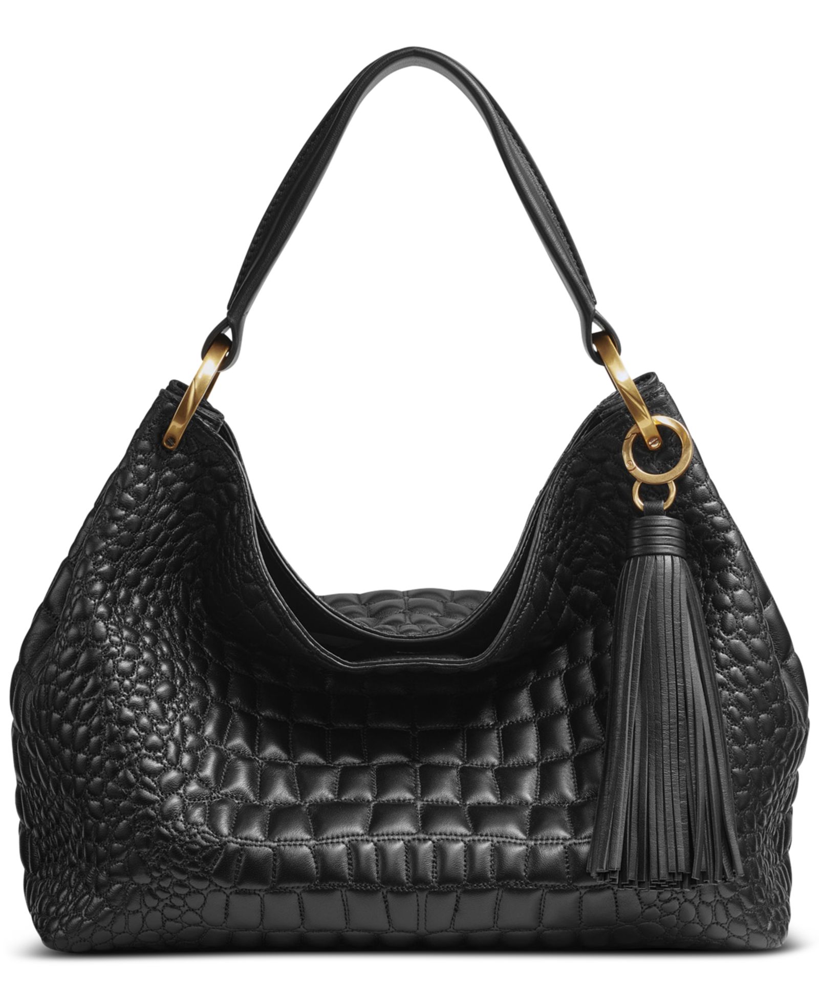 Donna Karan New York Glenwood стеганая сумка через плечо с кисточкой