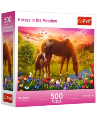 Trefl Red 500 Piece Jigsaw Puzzle - Family of Horses