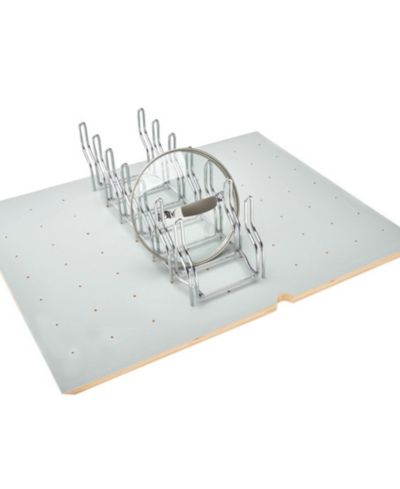 Rev-A-Shelf Kitchen Drawer Lid Organizer for Drawer Pegboards, Chrome, 5DLD-1-CR