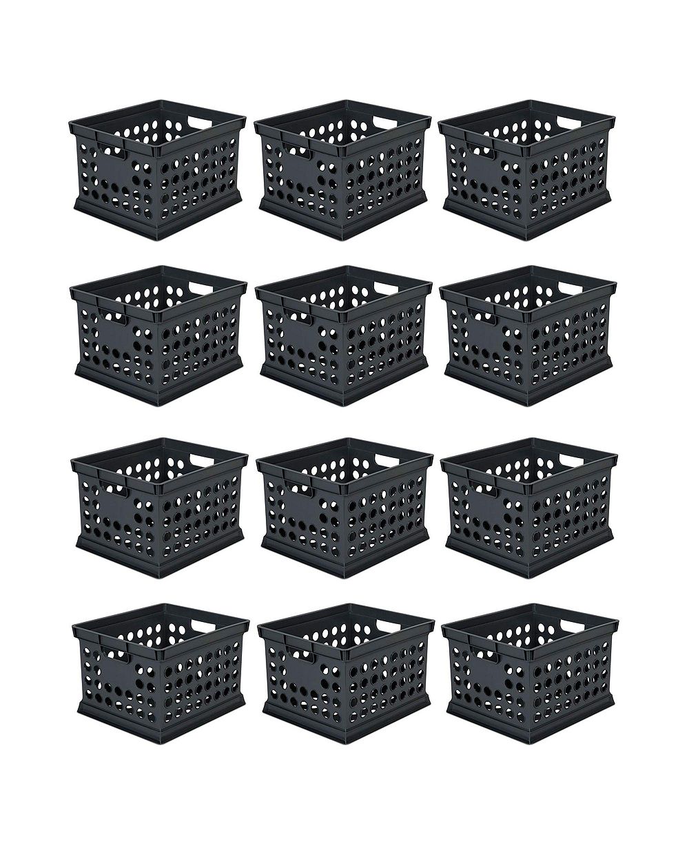 Sterilite Stackable Plastic Storage Open Crate Bin Organizer Box