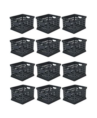 Sterilite Stackable Plastic Storage Open Crate Bin Organizer Box