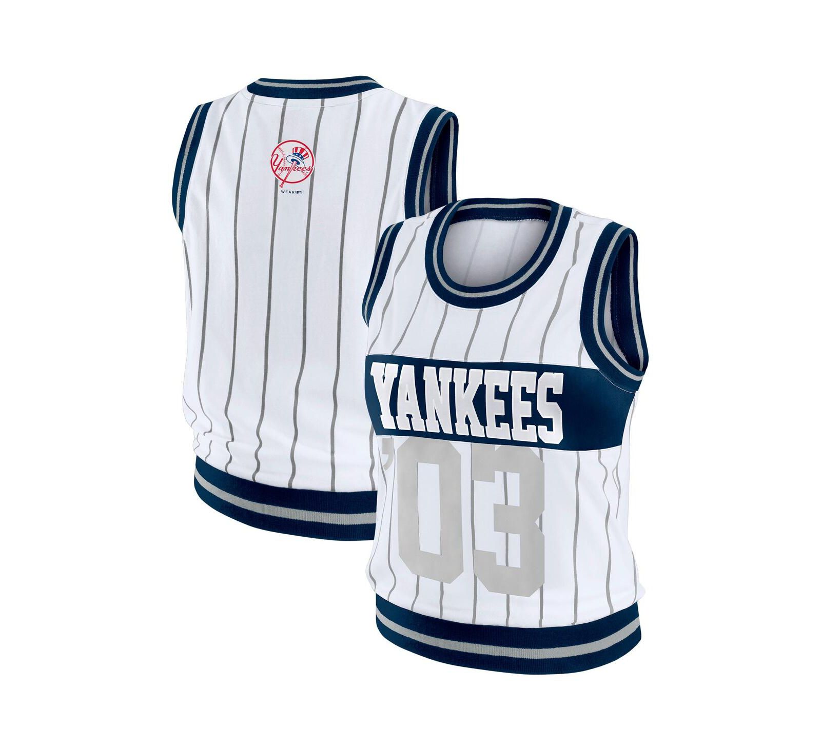 Женский спортивный топ WEAR by Erin Andrews White New York Yankees