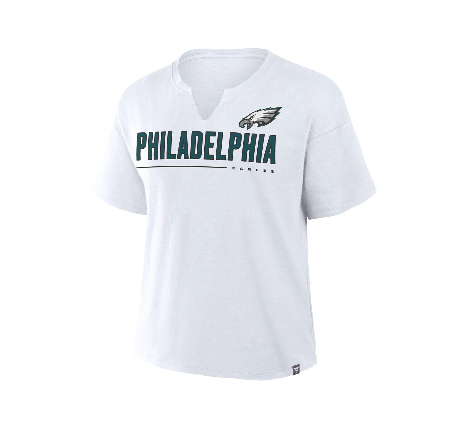 Fanatics Women's White Philadelphia Eagles Redzone Slub Boxy T-Shirt