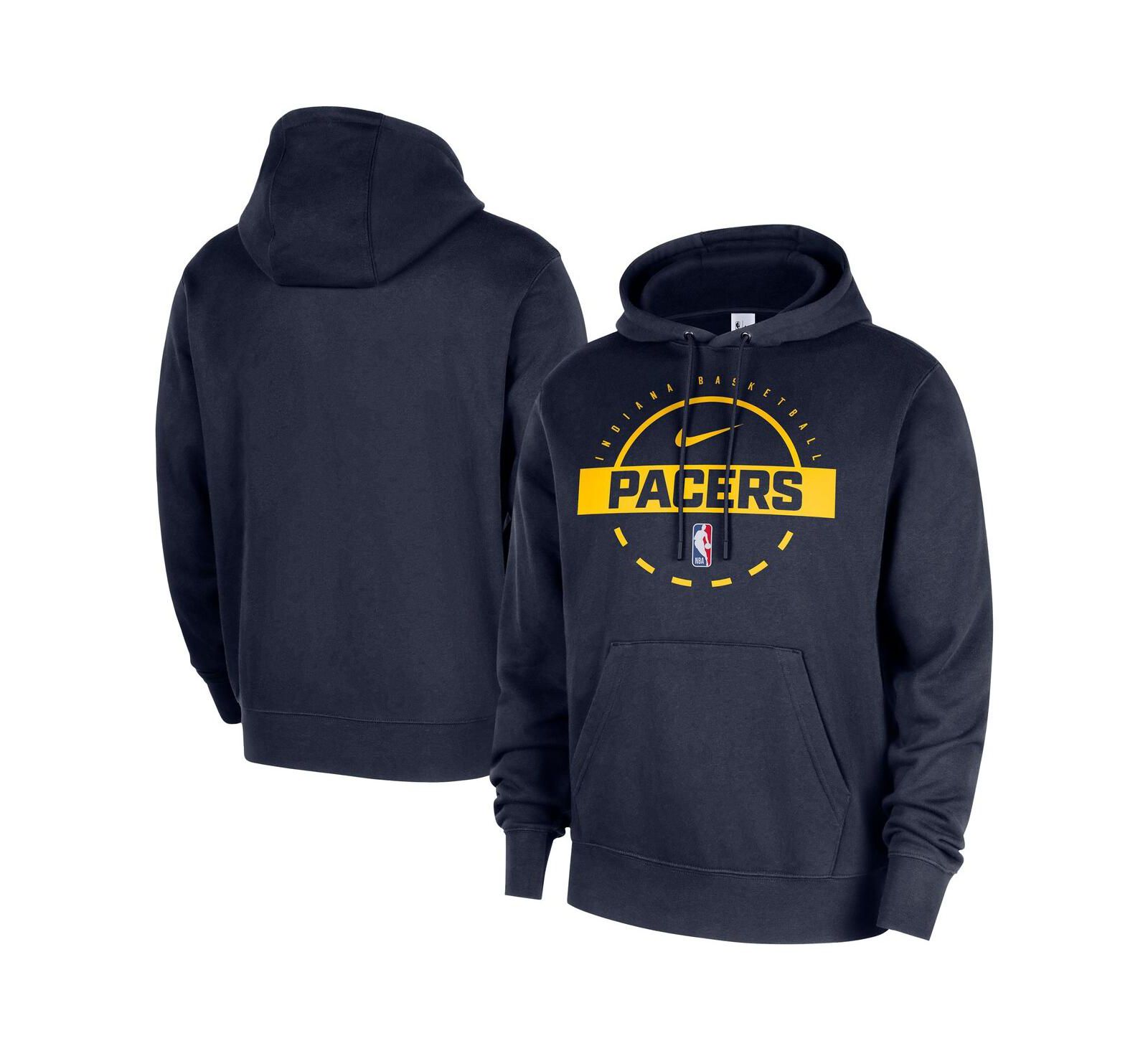 Nike Мужская толстовка-худи Nike Authentic Practice Club Indiana Pacers Navy