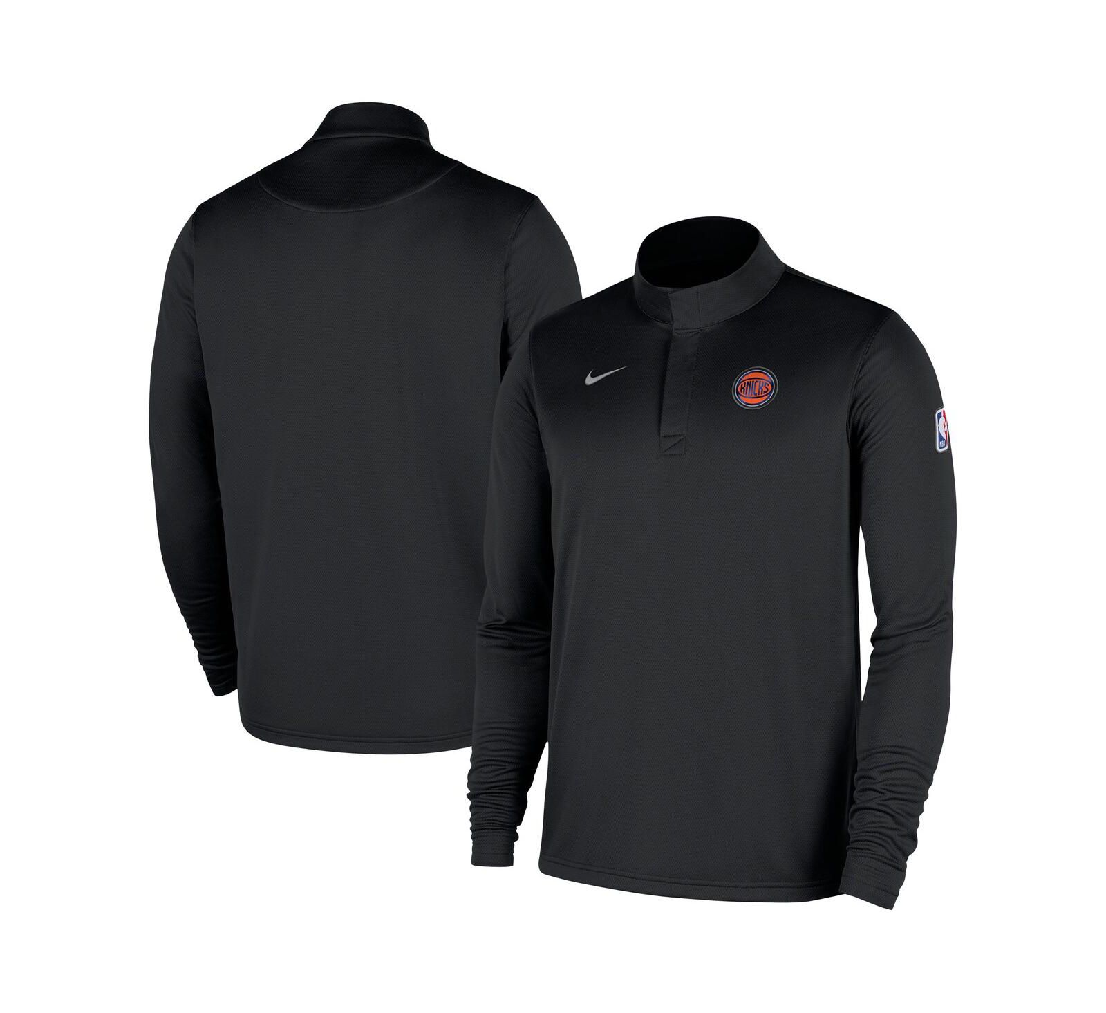 Nike Men's Black New York Knicks 2025/26 Authentic Coaches Quarter-Zip Pullover Jacket