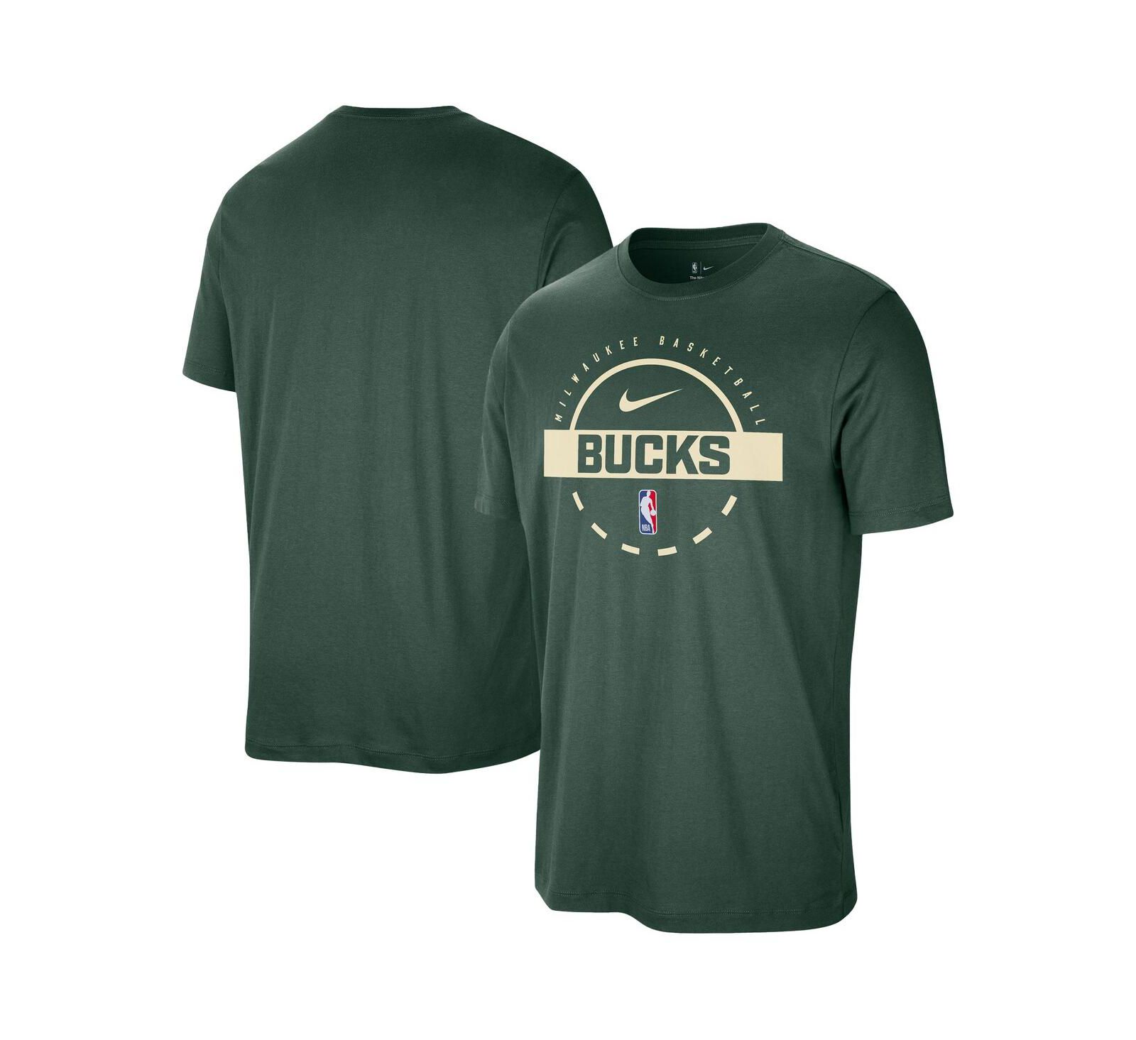 Футболка Nike Men's Hunter Green Milwaukee Bucks Authentic Practice