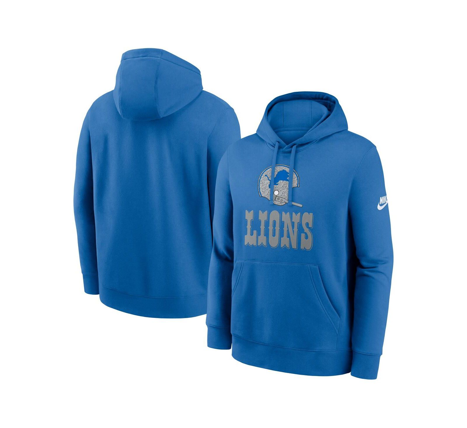 Мужское худи Nike Royal Detroit Lions Best Season Rewind Club Pullover