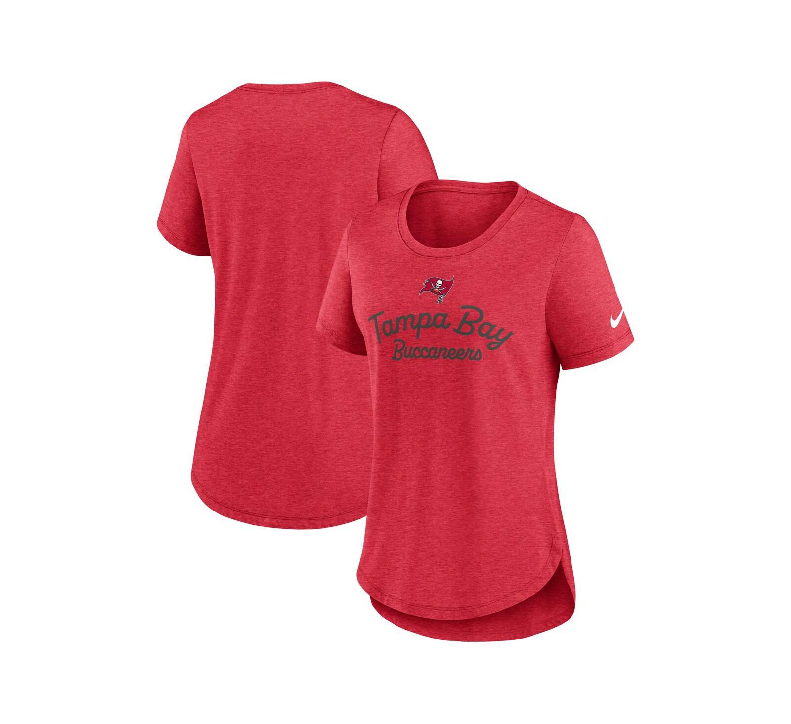 Nike Women's Red Tampa Bay Buccaneers Script Tri-Blend T-Shirt