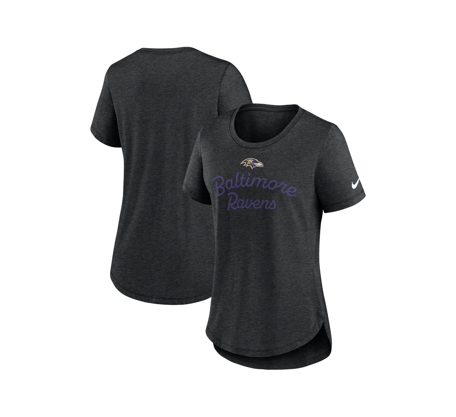 Nike Women's Black Baltimore Ravens Script Tri-Blend T-Shirt