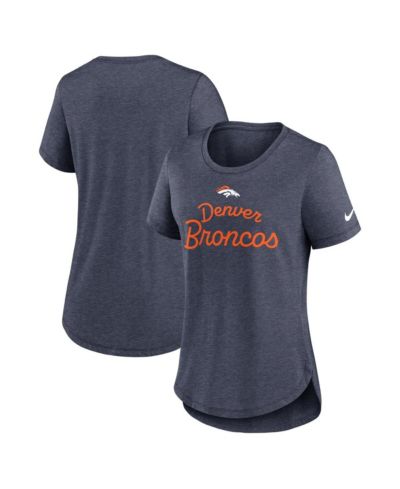 Женская футболка Nike Navy Denver Broncos Script Tri-Blend