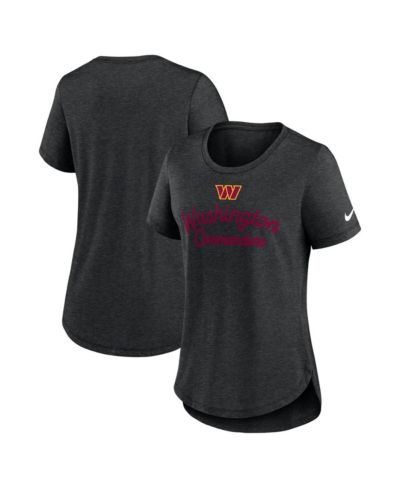 Футболка Nike Women's Black Washington Commanders Script Tri-Blend