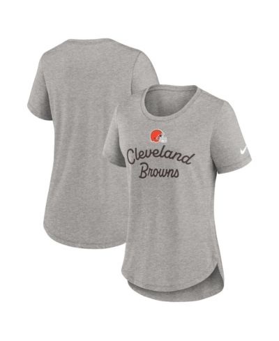 Женская футболка Nike Gray Cleveland Browns Script Tri-Blend