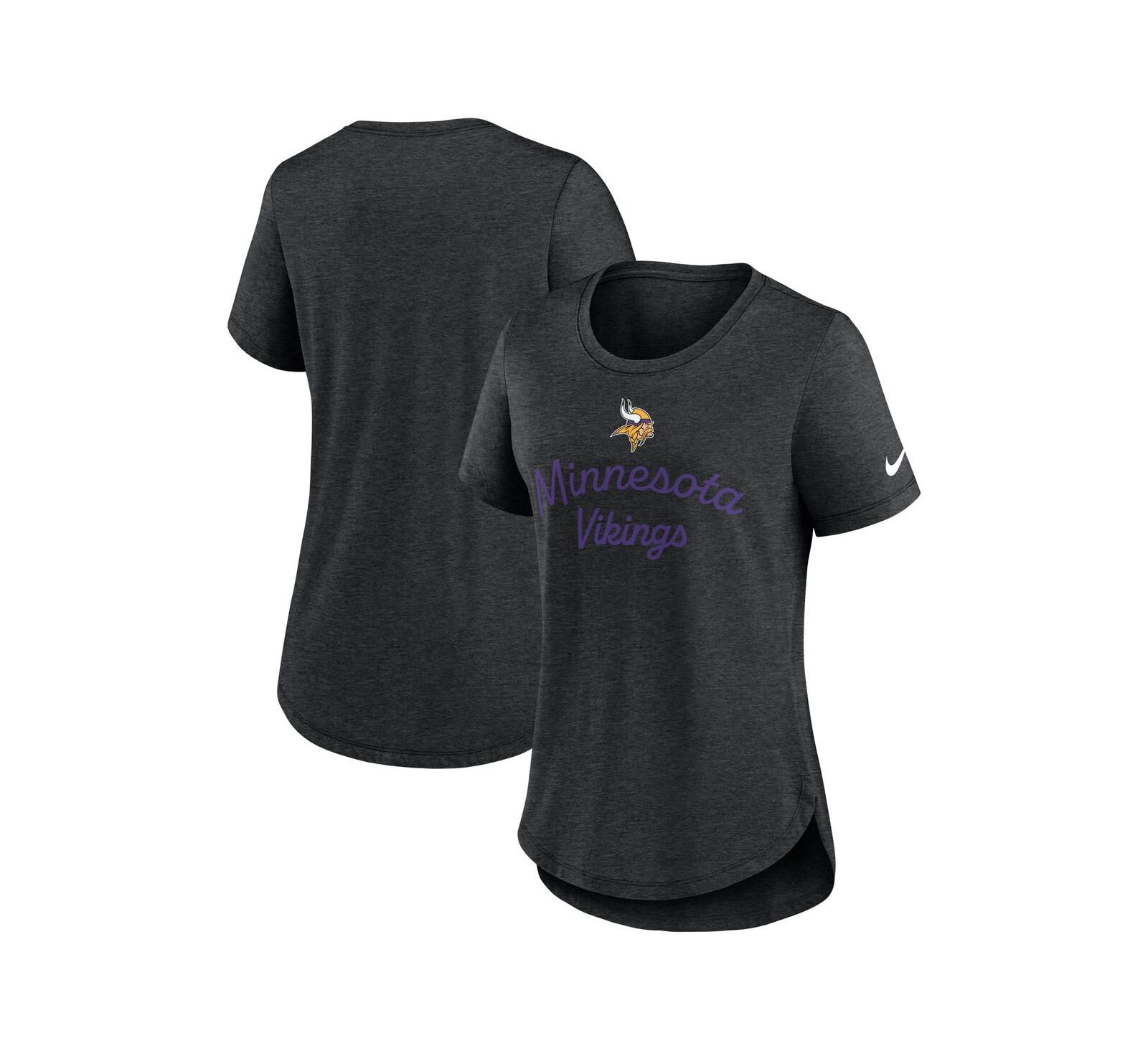 Футболка Nike Women's Black Minnesota Vikings Script Tri-Blend
