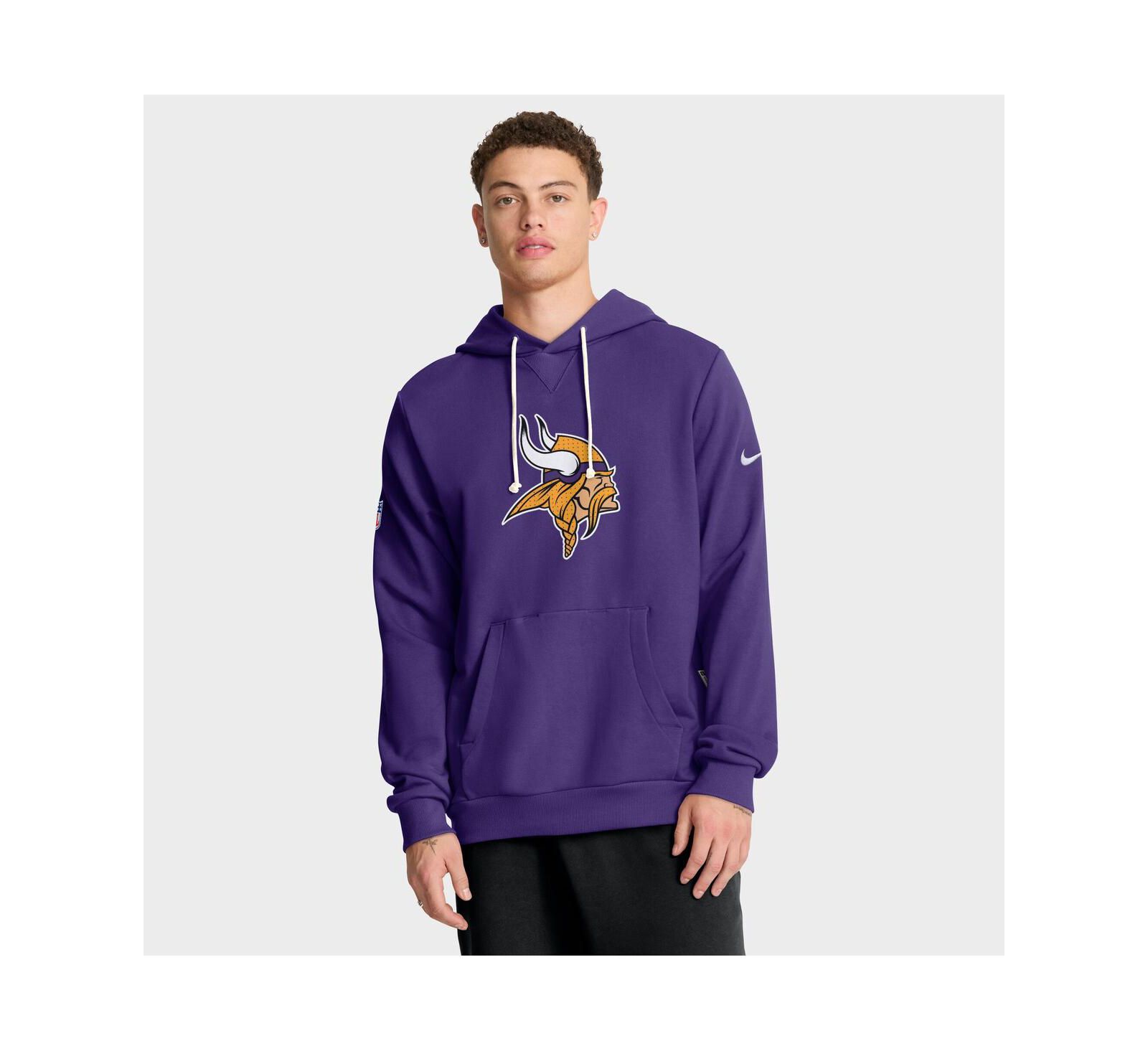 Nike Men's Purple Minnesota Vikings Sideline Initial Home Performance Pullover Hoodie