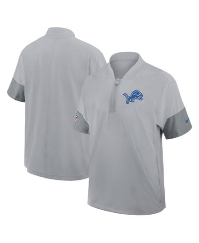 Nike Мужская спортивная куртка-поло с четверть-молнией Detroit Lions Gray