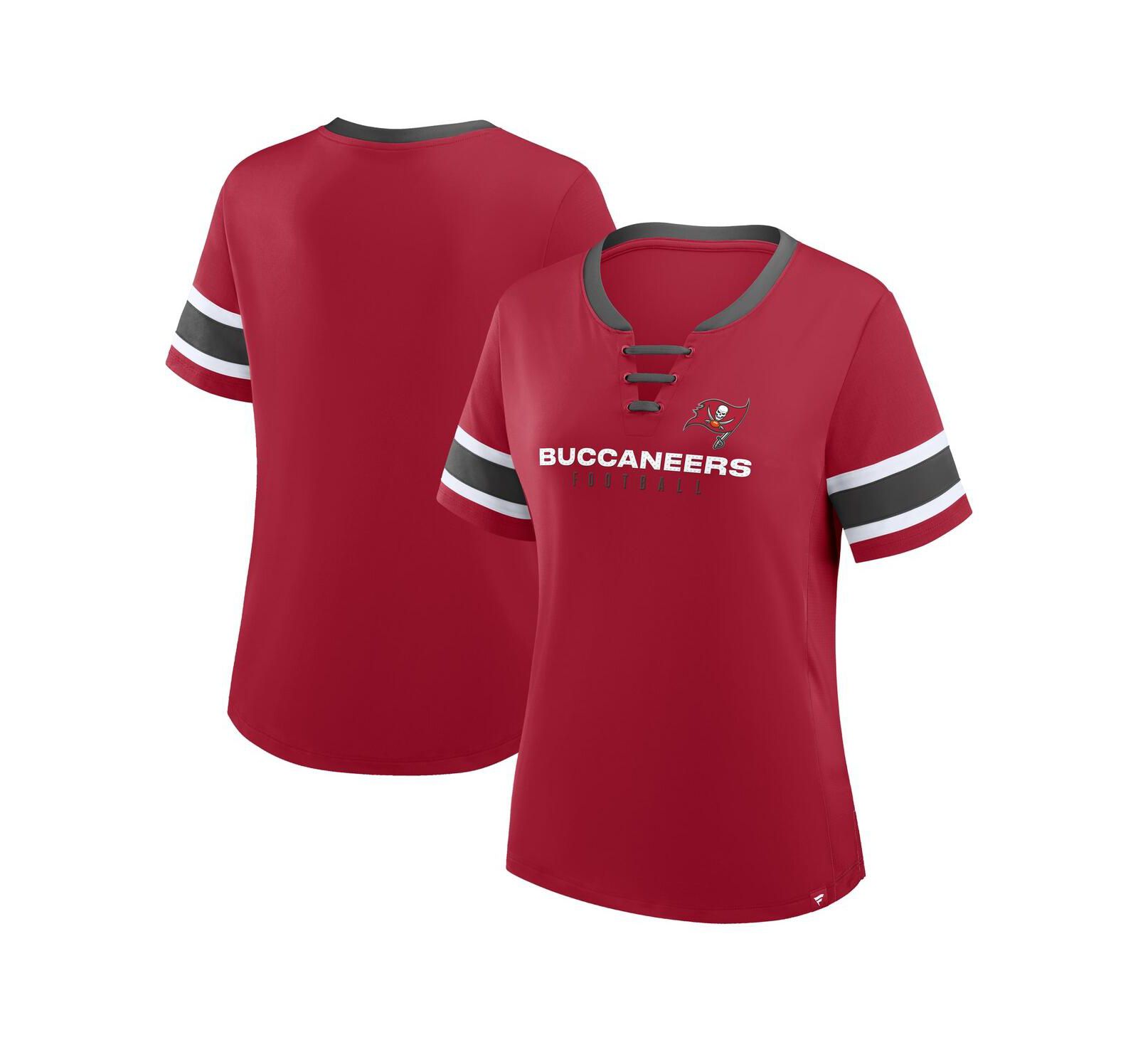 Женская футболка Fanatics Tampa Bay Buccaneers Redzone Draw Play Athena Lace-Up красная