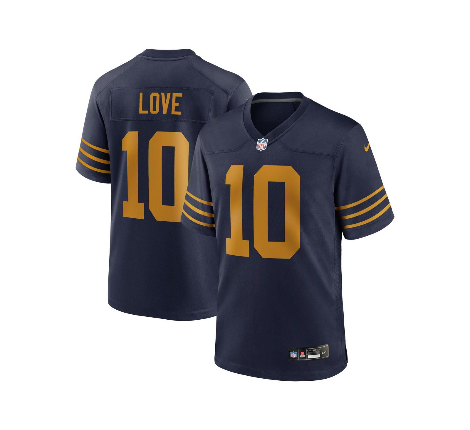 Nike Men's Jordan Love Navy Green Bay Packers The 1923 Classic Game Jersey