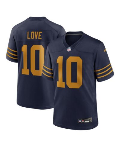 Мужская игровая джерси Nike Jordan Love Navy Green Bay Packers 1923 Classic
