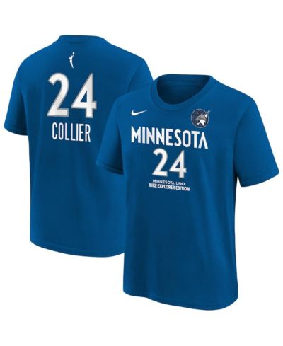 Nike Big Boys and Girls Napheesa Collier Blue Minnesota Lynx Explorer Edition Name & Number T-Shirt