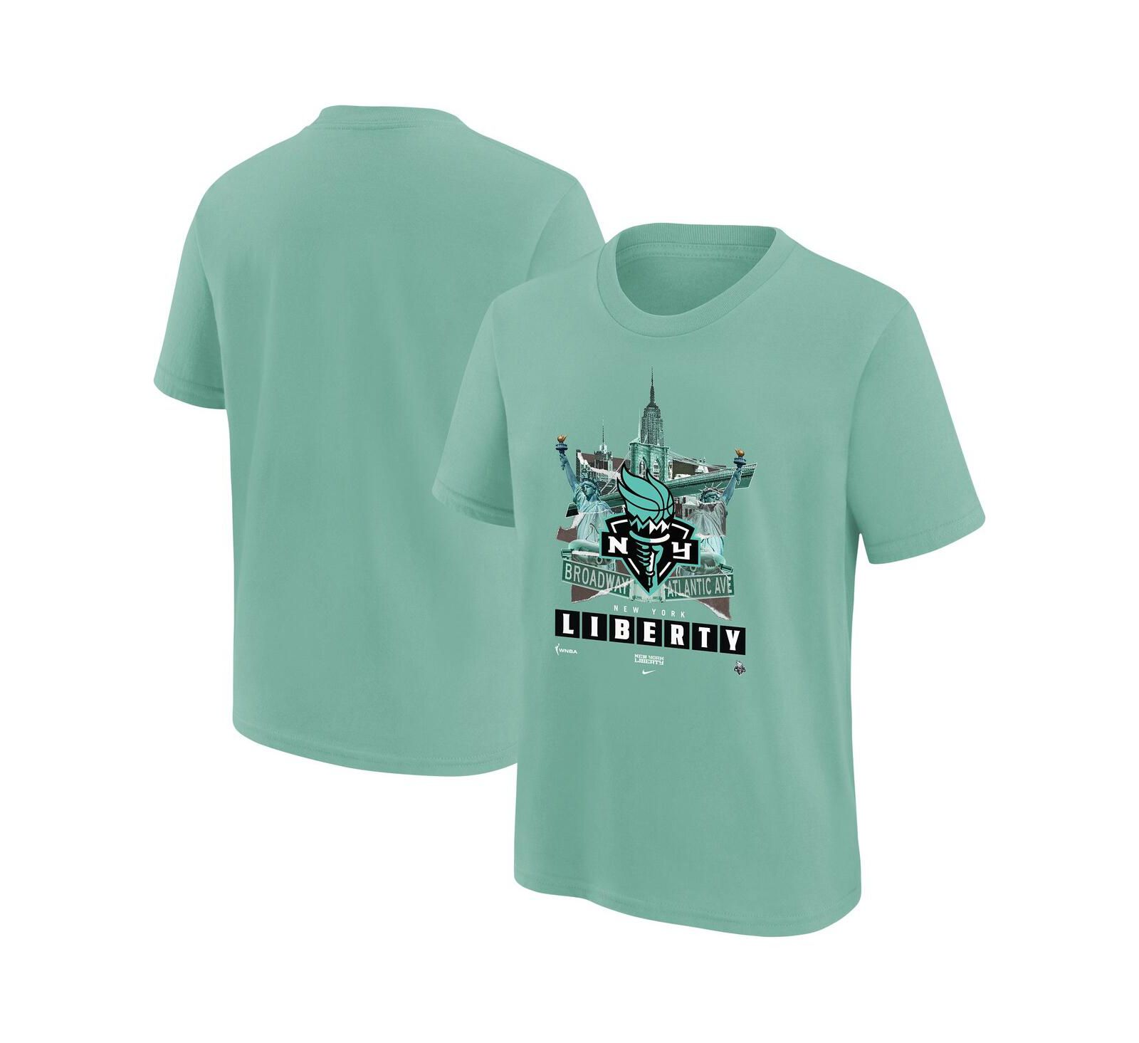 Nike футболка New York Liberty мятного цвета для мальчиков и девочек