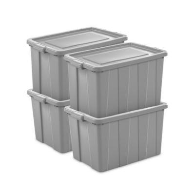 Контейнер для хранения Sterilite 30 Gallon Tuff1, пластиковый с крышкой, 4 Pack
