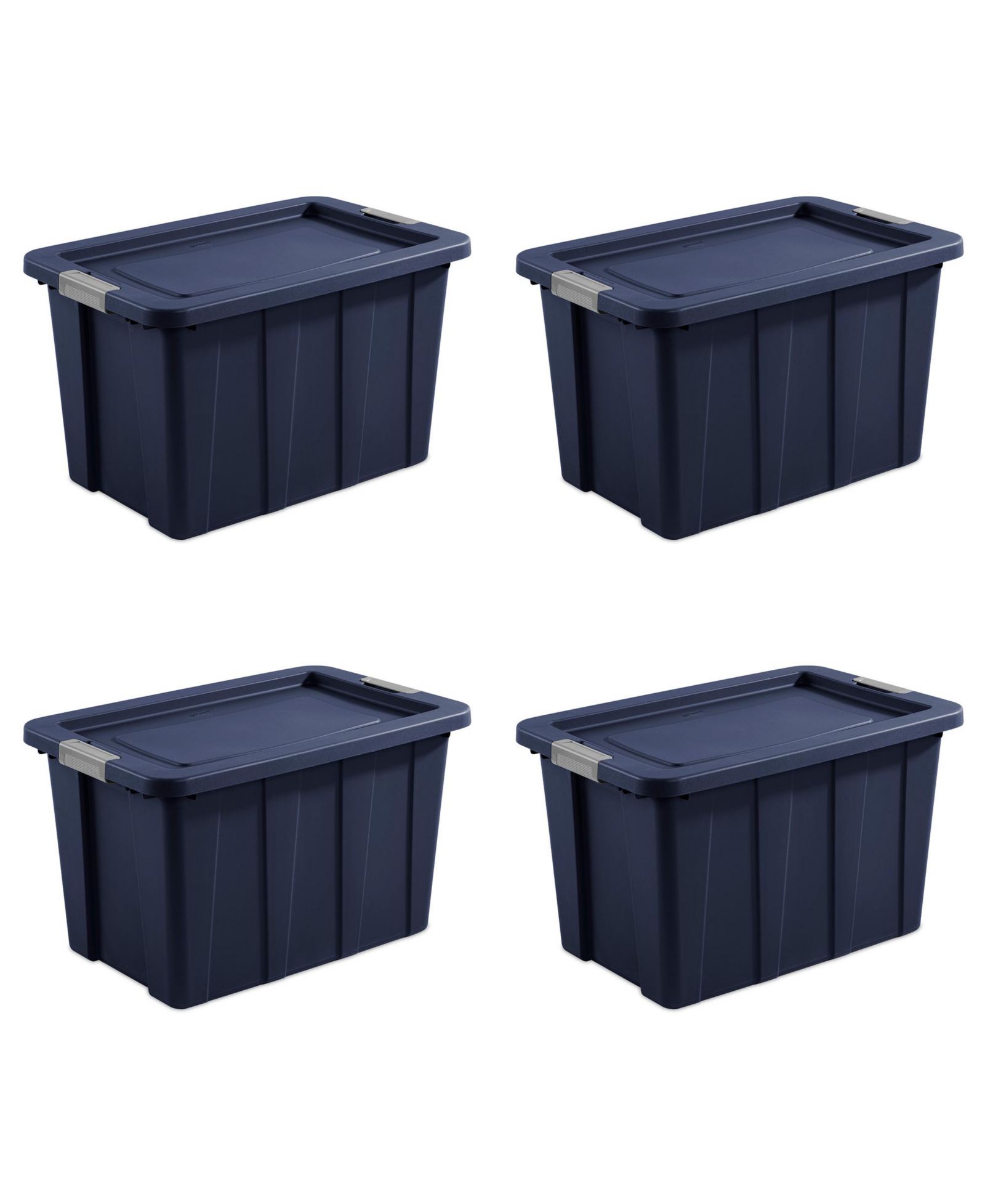 Пластиковый контейнер для хранения Sterilite Tuff1 30 Gallon с крышкой Blue (4 шт)