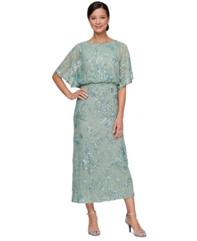 SL Fashions Женское миди-платье с пайетками, блузон