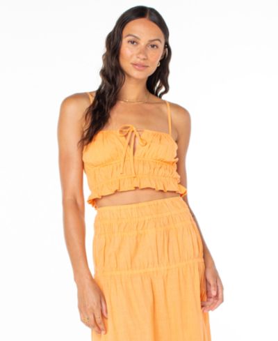 Roxy Women's Sunset Mist Cotton Square-Neckline Top