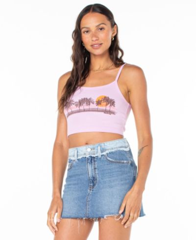 Женский укороченный топ Roxy Palm Stripe Graphic