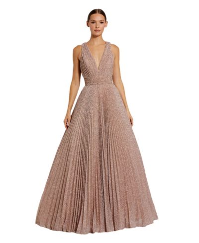 Женское вечернее платье Mac Duggal Shimmering Georgette Pleated