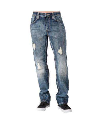 Мужские джинсы Level 7 Slim Straight Destroyed Sanding Whiskering Premium