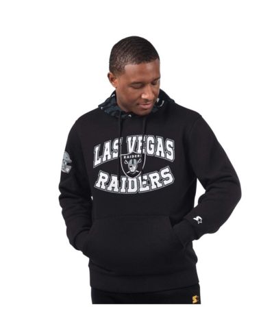 Мужское худи Starter Black Las Vegas Raiders Thursday Night Gridiron Pullover