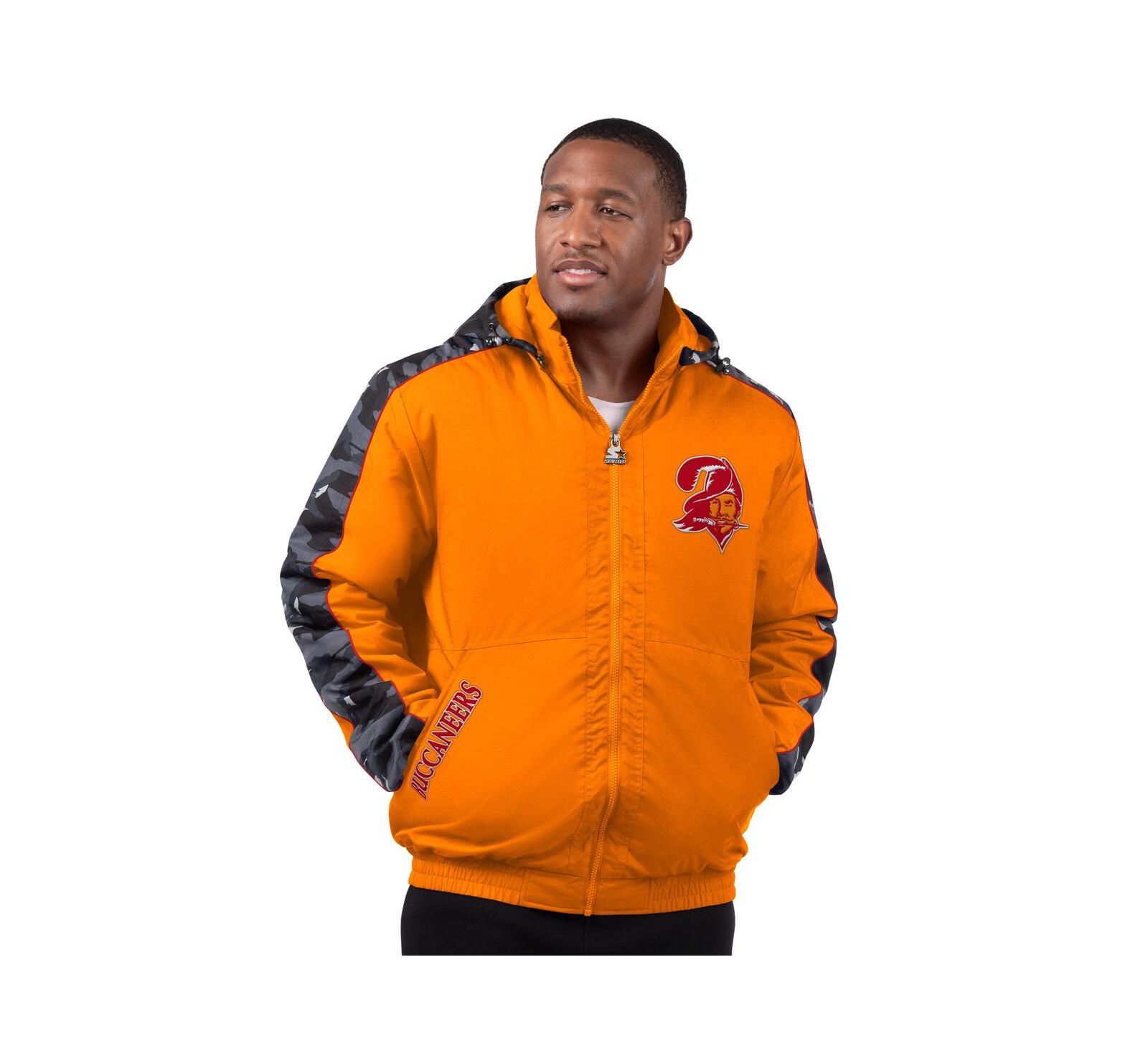 Starter Men's Orange Tampa Bay Buccaneers Thursday Night Gridiron Full-Zip Hoodie Jacket